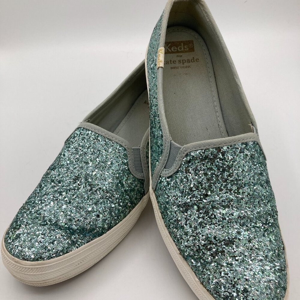 KATE SPADE FOR KEDS  GLITTER SLIP ON SNEAKER  8